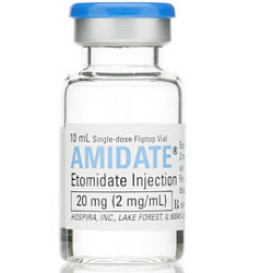 Amidate (Etomidate) Inj 20mg 2Mg/ml 10 X10ml Fliptop Vial B10 By Hospira