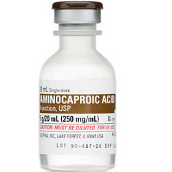 Aminocaproic Acid Inj USP - Fliptop Vial - 250Mg/ml  20cc By Hospira