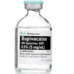 Bupivacaine Hcl Inj USP 0.5% Flip Top Vial�50cc By Hospira
