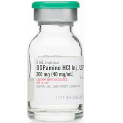Dopamine Inj 200mg (40Mg/ml )� 5cc By Hospira 25x5ml