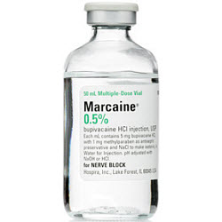 Marcaine 0.5% Inj USP (Bupivacaine Hcl)� 50cc By Hospira