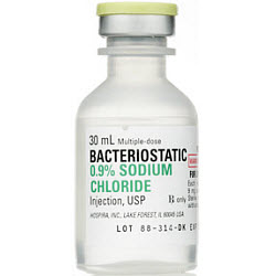Sodium Chloride .9% Inj 30ml Bacteriostatic Bx25 By Hospira