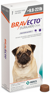 Bravecto 250mg Small Dogs Orange (9.9-22Lbs) 10X1-Dose� B10 By Merck Animal He