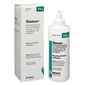 Otomax Ointment 215gm Bottle 8 oz By Merck Animal Health