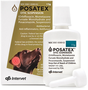 Posatex Otic Suspension 12 X 7.5Gm B12 By Merck Animal Health
