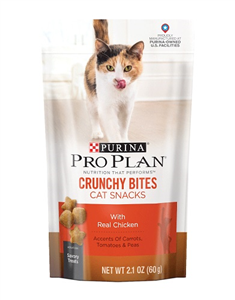 Pro Plan Feline Adult Crunchy Bites With Real Chicken 10 X2.1 oz . C10 By Nestl
