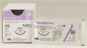 Suture #2-0 Polymend Mt [Hr26S] 1/2 Circle Taper / 27 Violet [V-333-1] B12 By 