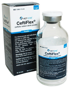 Ceftiflex 4gm Rx H2O Not luded 4gm By Vet One 