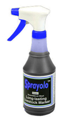 Livestock Marker Sprayolo Long-Lasting (Liquid Spray) Blue Each By Agri-Pro Ente