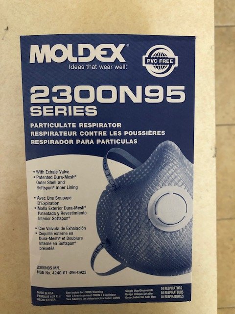 Moldex Mask 2300 N95 Respirator With Exhale Valve Bg10 By Agri-Pro Enterprises Item No.:Vet-OTC-MW 034988<Br><Br>Manufacturer:Agri-Pro Enterprises<Br>MW SKU:034988<Br>Manf Code:372300<Br>Rx:No<Br>Huma