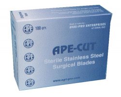 Scalpel Blades Ape-Cut #22 Stainless Steel B100 By Agri-Pro Enterprises