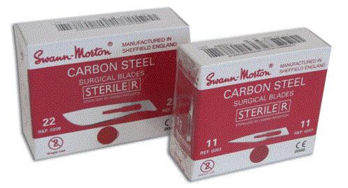 Scalpel Blades Swann Morton #10 Carbon Steel Bx100 By Agri-Pro Enterprises