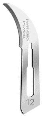 Scalpel Blades Swann Morton #12 Sterile Carbon Steel Bx100 By Agri-Pro Enterpris