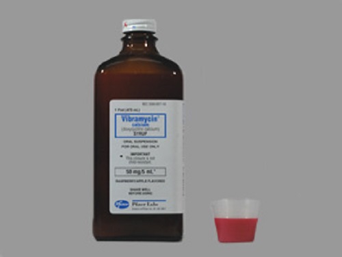 Vibramycin (Doxycycline) Syrup 50Mg/5ml (Raspberry Apple Flavor) Product Shi