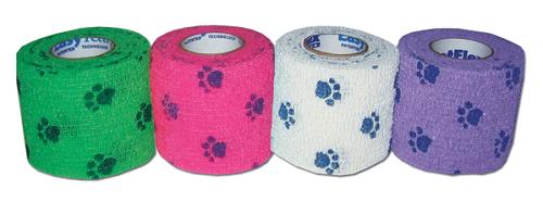 Tape Pet Flex 2 Paw Print Colorpack: Blue On Lavender Blue On White Blue On N