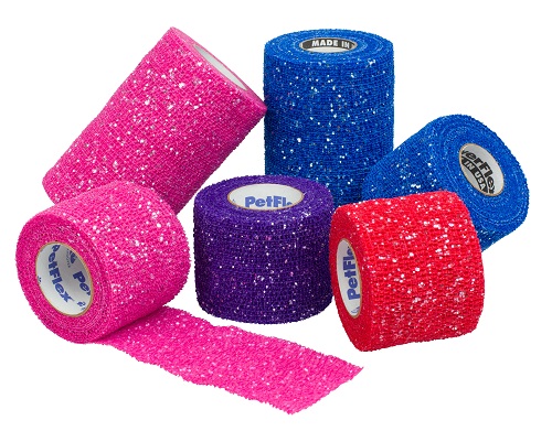 Tape Pet Flex 3 Glitter Assortment - Pink Black Red Blue & Purple Cs24 By An