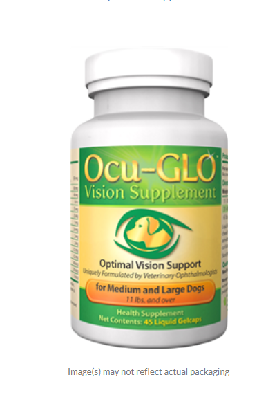 Ocu-Glo Vision Supplement - Med/Large BOTTLE OF 45 By Animal Necessity. CASE