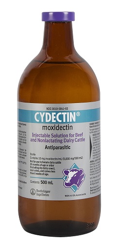 RX ITEM-Cydectin (Moxidectin) Inj Solution for Beef and Dairy Cattle, 500mL