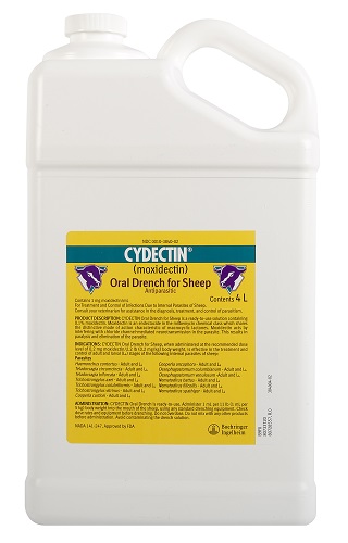 RX ITEM-Cydectin Oral Drench For Sheep (Moxidectin) 4L By Bayer