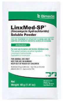 Linxmed-Sp Soluble Powder (Lincomycin) 40gm By Bimeda Pet