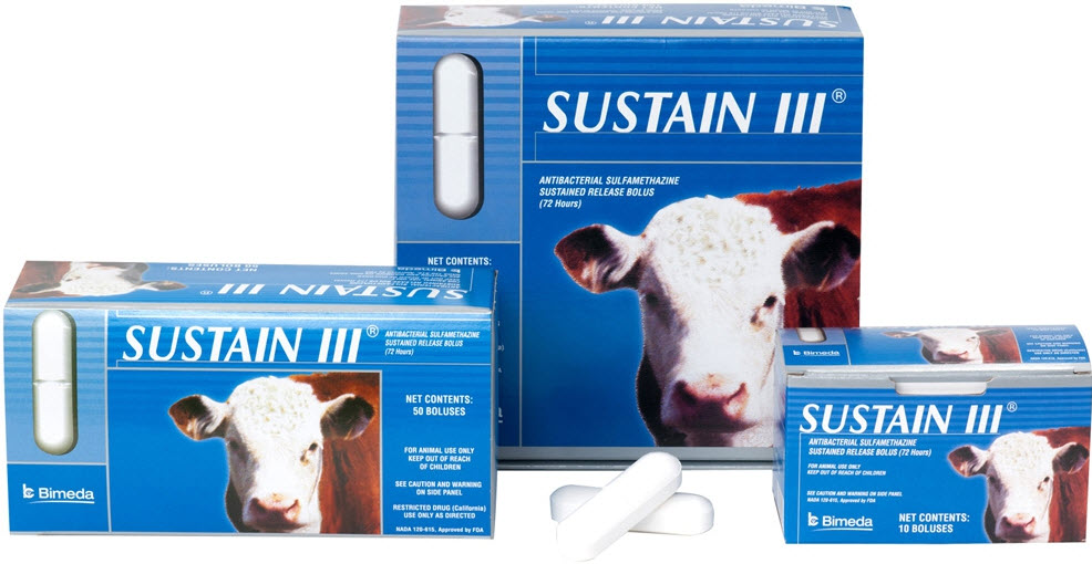 Sustain III Cow Bolus B100 By Bimeda Pet