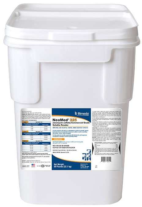 Neomed 325 [Neomycin] Powder 50Lb By Bimeda Pet