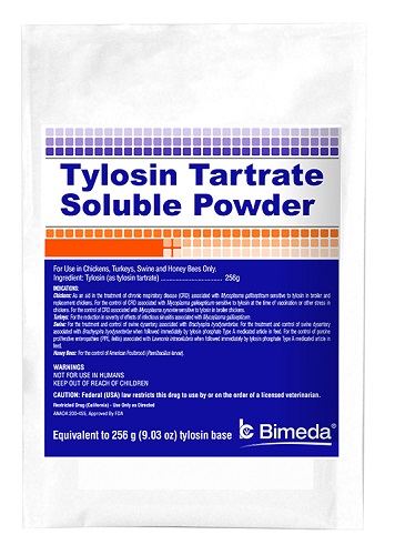 Tylosin Soluble Powder 256gm - Packet Each By Bimeda Pet