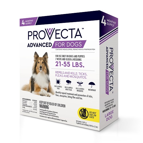 Provecta Advanced For Dogs - Large [21-55Lbs] 4-Dose Card P4 By Cap Im Supply