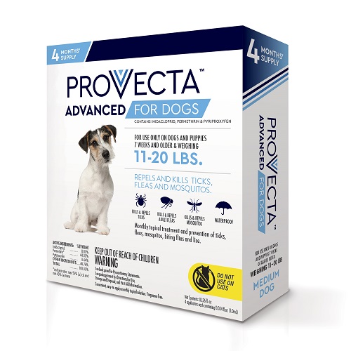 Provecta Advanced For Dogs - Medium [11-20Lbs] 4-Dose Card P4 By Cap Im Supply