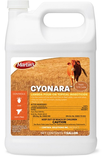 Cyonara Lambda Pour-On Topical Insecticide Gal By Control Solutions