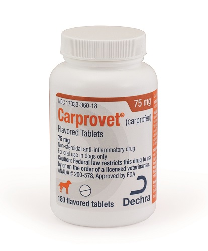 Carprovet Flavored Tabs 75mg B180 By Dechra Veterinary Products