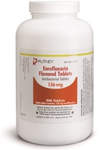 Enrofloxacin Tabs 136mg - Flavored B200 By Dechra Veterinary Products
