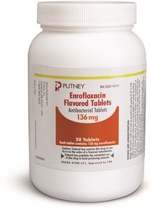 Enrofloxacin Tabs 136mg - Flavored B50 By Dechra Veterinary Products