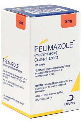 Felimazole Tabs Rx (For Feline Hyperthyroidism] 5mg B100 By Dechra Veterinary Pr