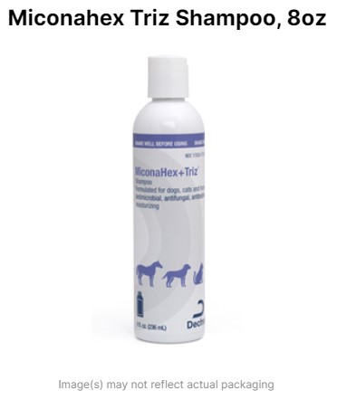 case of 12-Miconahex Triz Shampoo 8 oz By Dechra Veterinary Products