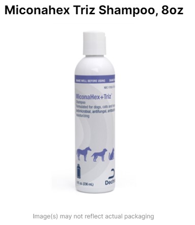 Miconahex Triz Shampoo 8 oz By Dechra Veterinary Products