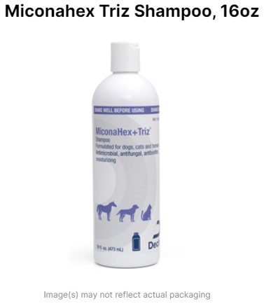 Case of 12-Miconahex Triz Shampoo 16 oz By Dechra Veterinary Products