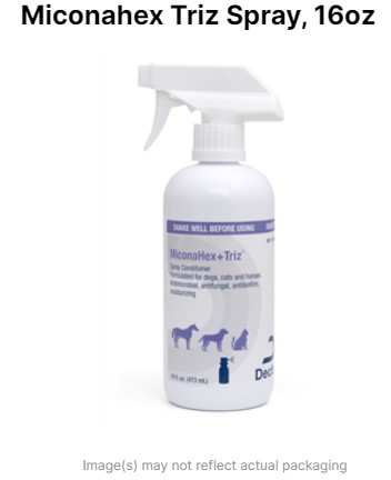 Case of 12-Miconahex Triz Spray 16 oz By Dechra Veterinary Products