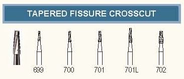Dental Bur #700 Taper Fissure Cross Cut P5 By Dentalaire