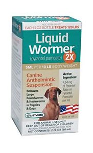 Liquid Dog Wormer 2X 2 oz By Durvet