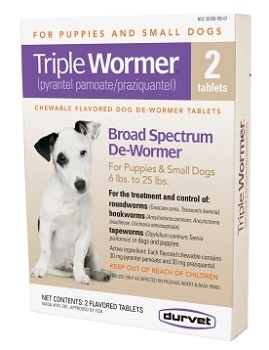 Triple Wormer Puppy & Small Dog - 2 Pack B2 By Durvet