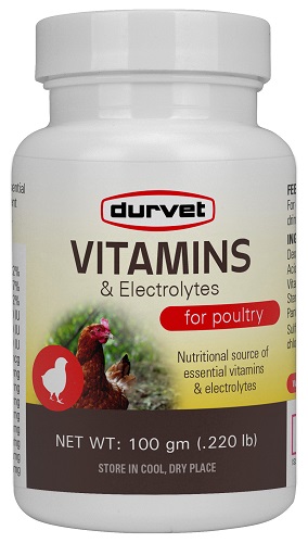 Vitamins & Electrolytes 100gm By Durvet