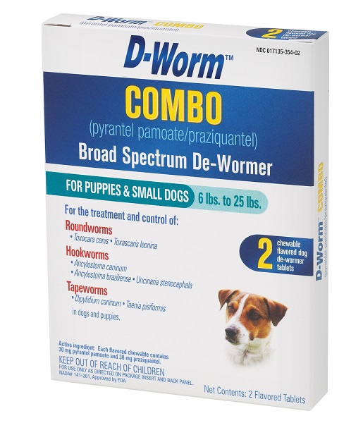 DWorm Combo (Pyrantel Pamoate/Praziquantel) Broad Spectrum DeWormer