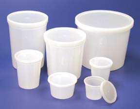 Fisherbrand Multipurpose Specimen Storage Containers - White Round W/ Snap Lid 3