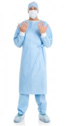 Surgical Gown Sterile Non-Reinforced W/Set In Sleeves Large Each By Halyard Heal