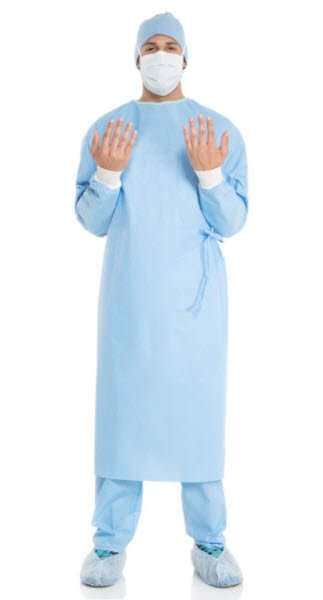 Surgical Gown Ultra Fabric Reinforced Blue Large W/ Towel Each By Halyard Health Item No.:Vet-OTC-MW 033547<Br><Br><Br>Manufacturer:Halyard Health<Br>MW SKU:033547<Br>Manf Code:95211<Br>Rx:No<Br>Human