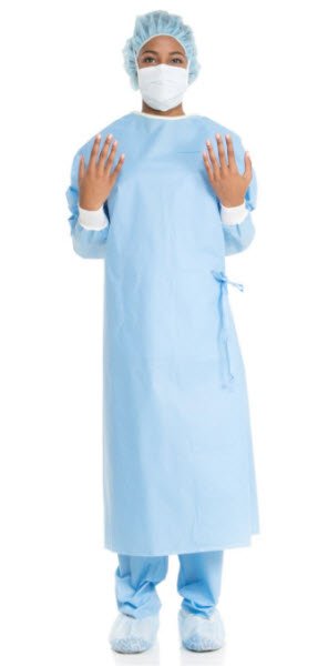 Surgical Gown Ultra Non-Reinforced Blue Small Each By Halyard Health Item No.:Vet-OTC-MW 033543<Br><Br><Br>Manufacturer:Halyard Health<Br>MW SKU:033543<Br>Manf Code:95101<Br>Rx:No<Br>Human Label:No