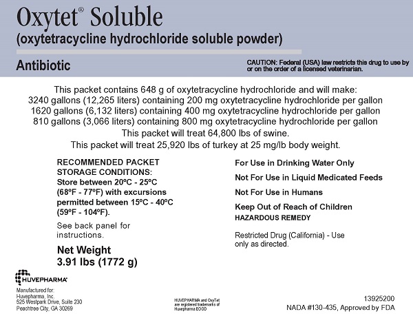 Oxytet Soluble (Oxytetracycline Hcl) 1772gm - Sold By The Packet (Cs = 6 Packets