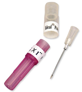 Needles Disposable (Pink) 18G X 3/4 Poly Hub Ideal - Hard Pack B100 By Ideal In