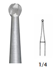 Dental Bur (Tungsten Carbide) 1/4 Round / Friction Grip 19mm Long P10 By Integra